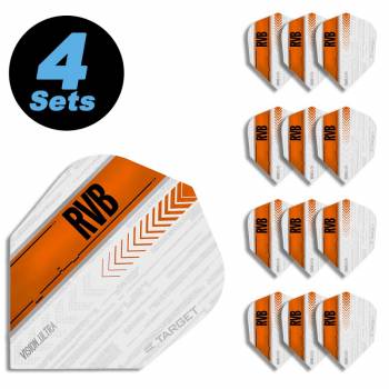 4 Flight Sets (12 Stk) Standard White Vision Raymond van Barneveld RVB