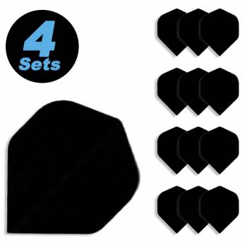 4 Flight Sets (12 pcs) Standard Polyester black