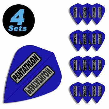 4 Flight Sets (12 Stk) Kite Polyester PenTathlon blau