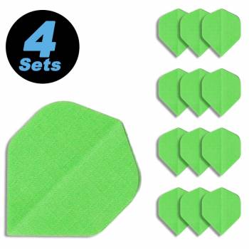 PerfectDarts Nylon Fabric Darts Flights Fluro Green Standard 