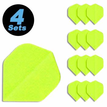 4 Flight Sets (12 Stk) Standard Nylon neongelb