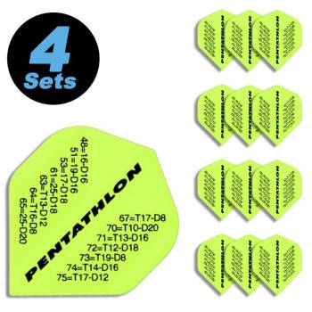 4 Flight Sets (12 Stk) Standard Polyester Pentathlon