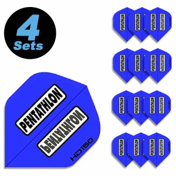 4 Flight Sets (12 Stk) Standard Polyester Pentathlon blau HD150 super strong