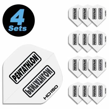 4 Flight Sets (12 Stk) Standard Polyester Pentathlon weiß HD150 super strong