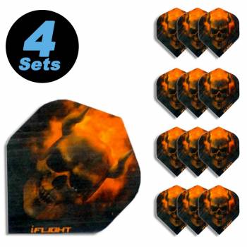 4 Flight Sets (12 Stk) Standard Polyester extra strong "Hellfire"