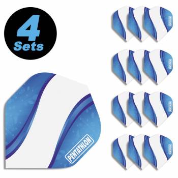 4 Flight Sets (12 Stk) Standard Polyester blau