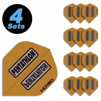 4 Flight Sets (12 Stk) Standard Polyester Pentathlon gold HD150 super strong