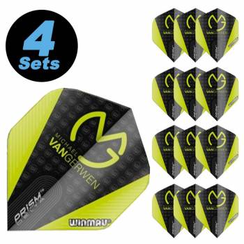 4 Flight Set (12 pcs.) Standard Prism Delta MvG Black & Green