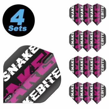 4 Flight Sets (12 Stk) Standard Polyester Snakebite super strong