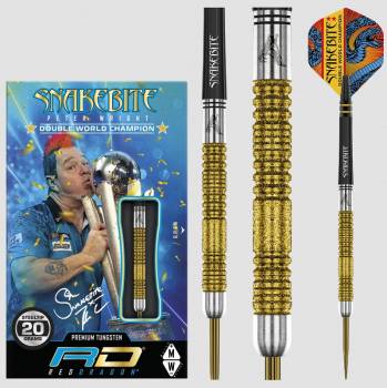 Steel Dartset (3 Stk) Peter Wright Snakebite Double World Champion SE Gold Plus