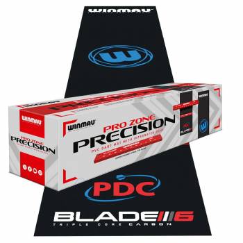 Preview: Winmau Pro Zone Precision PVC Dart Mat with Integrated Oche