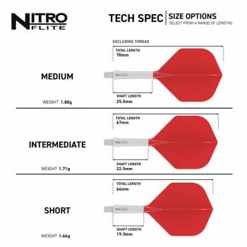 Red Dragon Nitro Flite – Schaft Weiß & Flight Rot (Form 02)