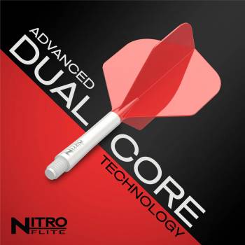Red Dragon Nitro Flite – Schaft Weiß & Flight Rot (Form 02)