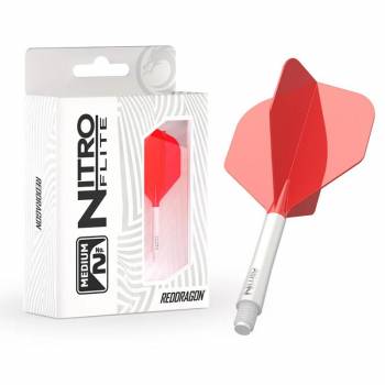 Red Dragon Nitro Flite – Schaft Weiß & Flight Rot (Form 02)