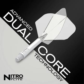 Red Dragon Nitro Flite – Schaft Weiß & Flight transparent (Form 02)