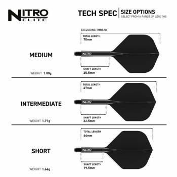 Red Dragon Nitro Flite – Schaft Schwarz & Flight Schwarz (Form 02)