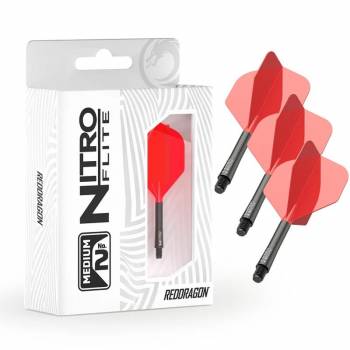 Red Dragon Nitro Flite – Schaft Schwarz & Flight Rot (Form 02)