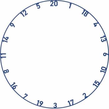 Dartboard Zahlenring Metal Nummern Ring färbig Set 5 Stück