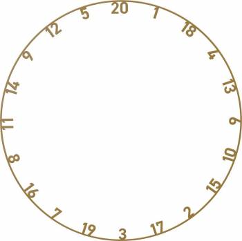 Dartboard Zahlenring Metal Nummern Ring färbig Set 5 Stück