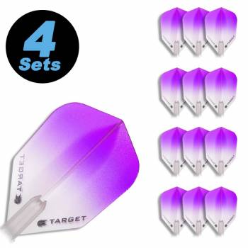 4 Flight Sets (12 Stk.) Standard Polyester Vision violett transparent