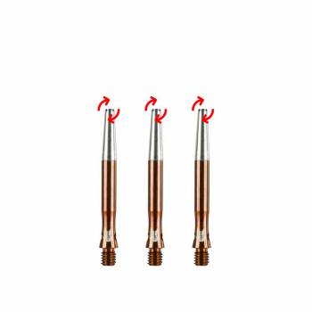 42 mm Schaftset (3 Stk) Aluminium Top Spin S rot