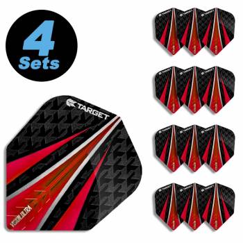 4 Flight Sets (12 Stk) Standard Vision Ultra 2 schwarz/rot