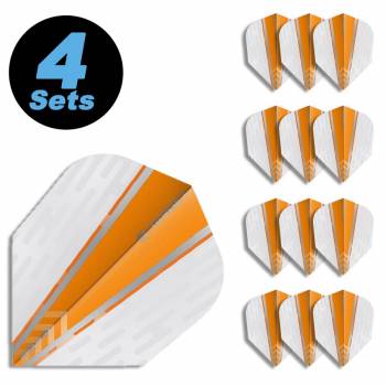 4 Flight Sets (12 Stk) Standard Vision Ultra weiß/orange