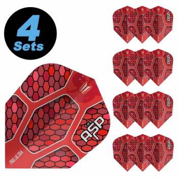 4 Flight Sets (12 Stk) Standard Nathan Aspinall - The Asp - rot