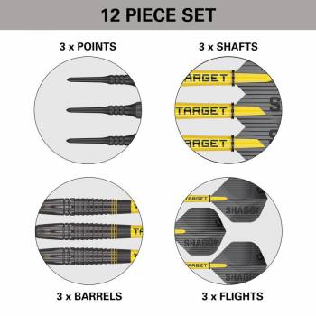 Soft Tip Darts (3 pcs.) Scott Williams Black 90% 20g 2024