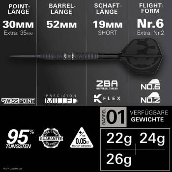 Steel Dartset Darth Vader 95%