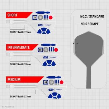 Preview: K-FLEX (3 pcs) Flight & Shaft R2D2 Starwars (No 2)
