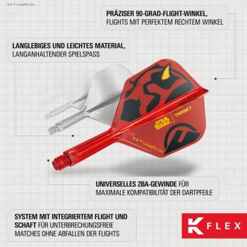 K-FLEX (3 Stk) Flight & Schaft  DARTH MAUL Starwars (No 6)