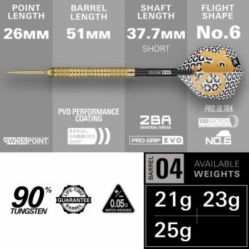 Steel Dartset (3 Stk) Bolide Envy 04 90% / Swiss Point
