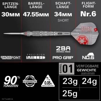 Steel Dartset Starwars AT-AT 90% 23/24/25G 2026