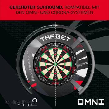 Target Patterned Notched Surround – Schwarz