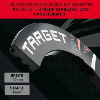 Target Patterned Notched Surround – Schwarz