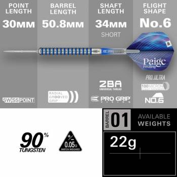 Target Paige Pauling 90% Swiss Point Steel Tip Darts