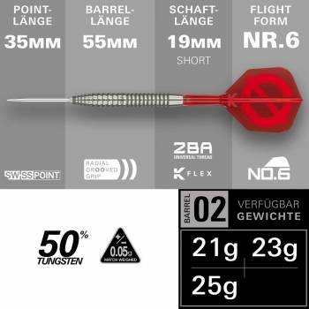 Preview: Target GROUP Ø 02 50% Swiss Point Steel Tip Darts