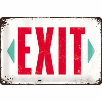 Metal sign - Exit - 20 x 30 cm