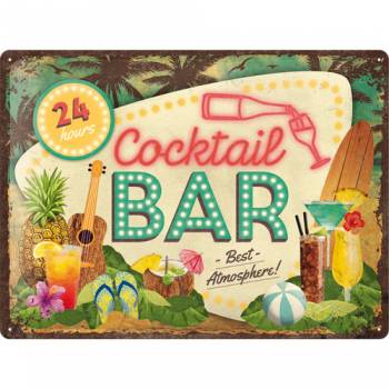 Blechschild - Cocktail Bar - 30x40 cm