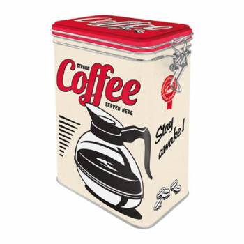 Clip top box - Coffee ... strong served here  - 1,3 Liter