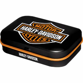 Pillendose - Harley Davidson Logo schwarz