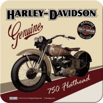Metall Untersetzer - Harley Davidson Flathead