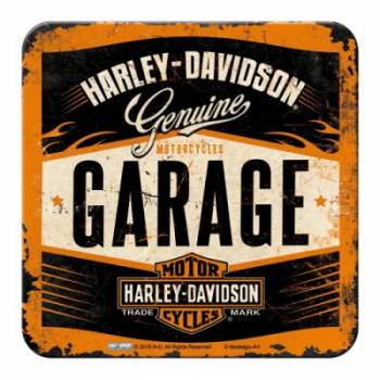 Metall Untersetzer - Harley Davidson Garage