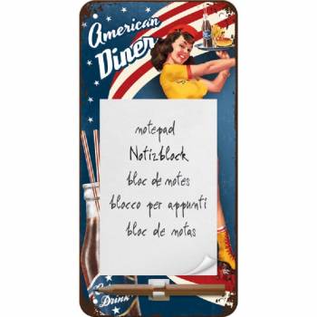 Notizblock Schilder - American Diner - 10 x 20 cm