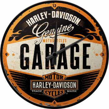 Wanduhr - Harley Davidson Garage