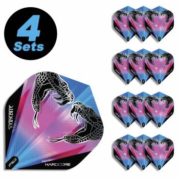 4 Flight Sets (12 Stk) Standard Polyester Snakebite super strong