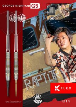 Steel Dartset Premiere Serie Raptor George Nishitani G5 90% SP