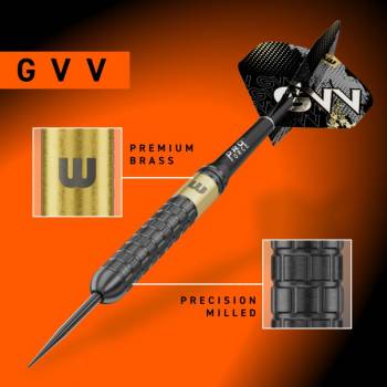 Preview: 21G Steel Dartset Gian van Veen Brass Darts CORE