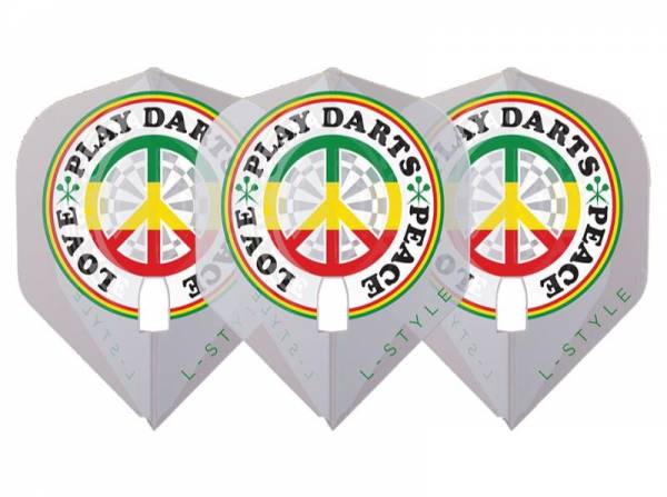 L-Style Flight Set (3 Stk) Signature Champagne Flight: L1PRO Standard Deta Hedman v4 Transparent Weiß